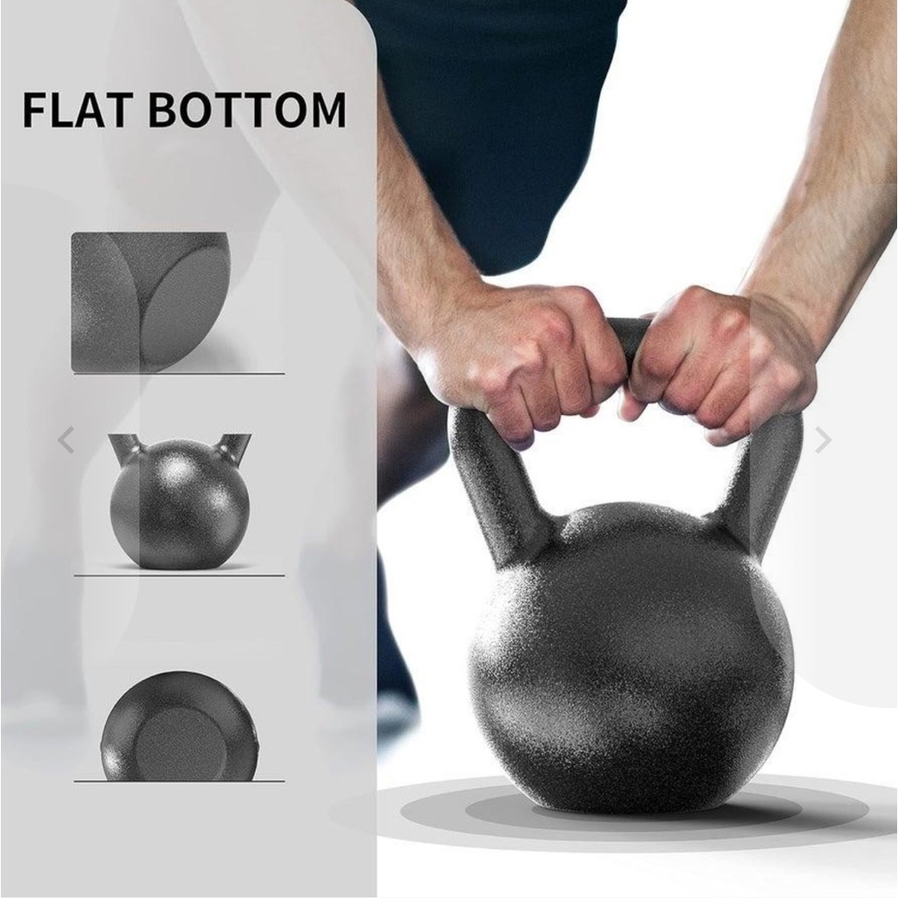 Cast Iron Kettlebell Weights for Home Gym Fitness & Training 15 lbs.  (4kg-24kg)